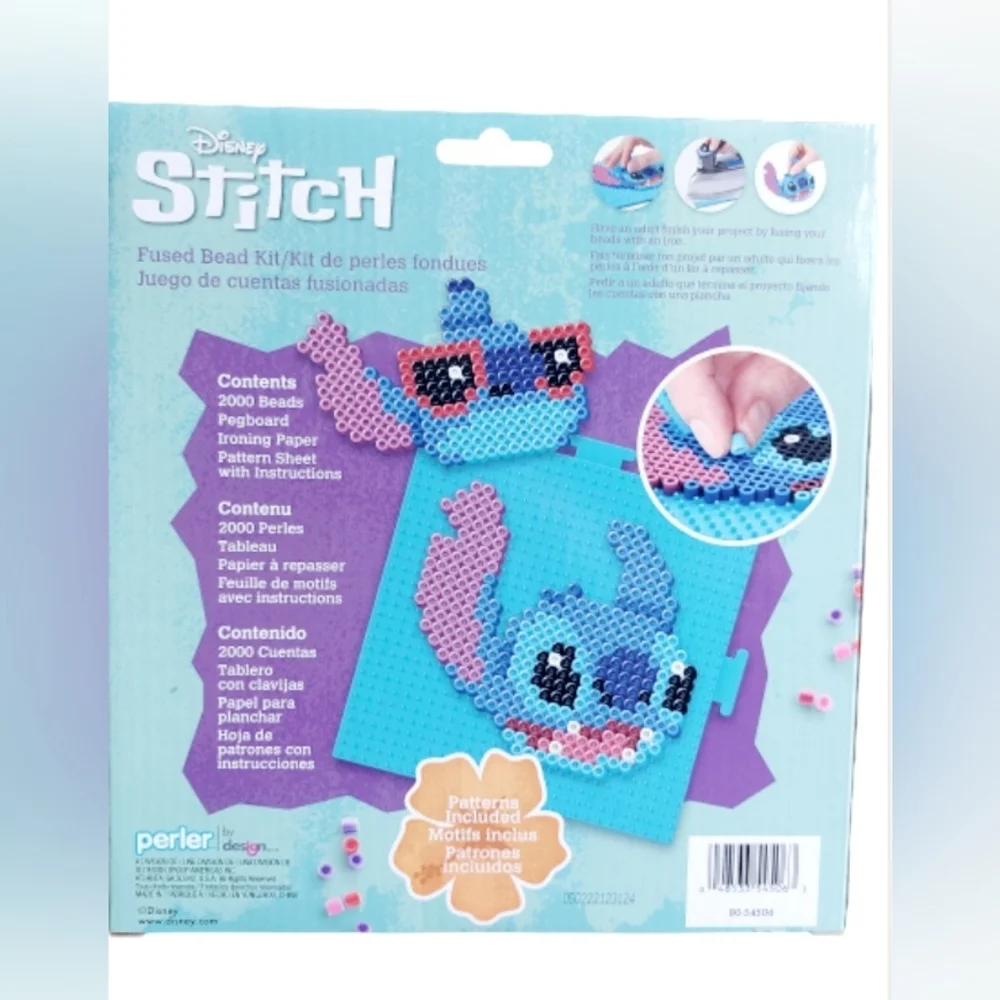 Perler Disney Stitch Fused Bead Kit 2000 Beads, Pegboard,Ironing Paper Brand New
